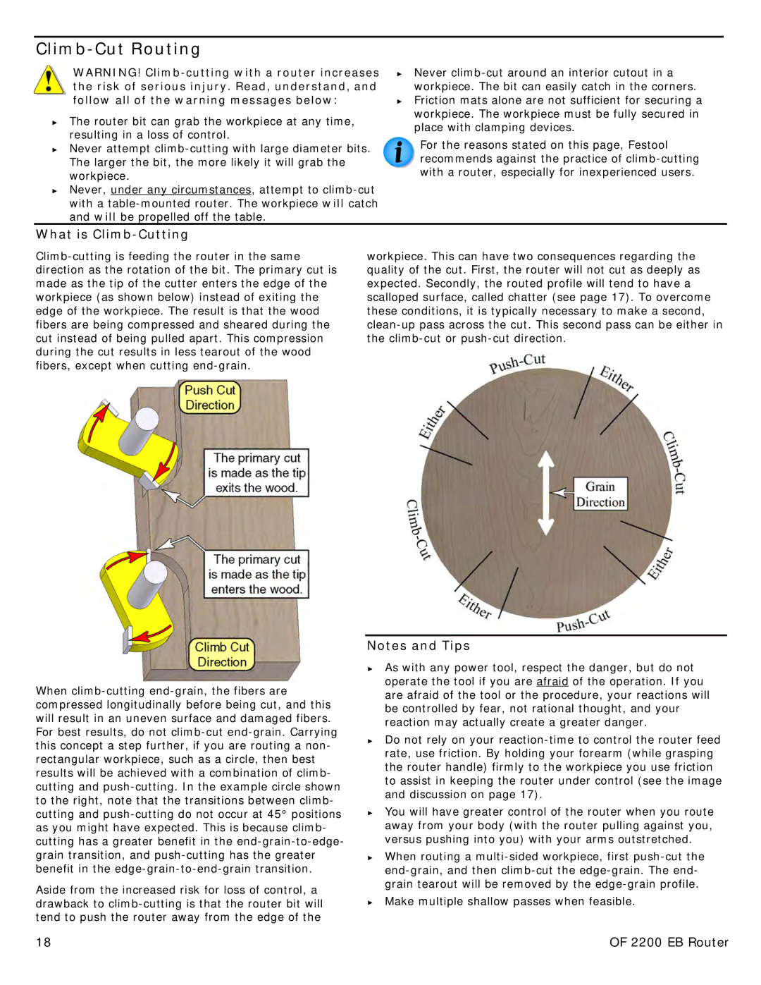 Festool PN574354 user manual Climb-Cut Routing, What is Climb-Cutting 