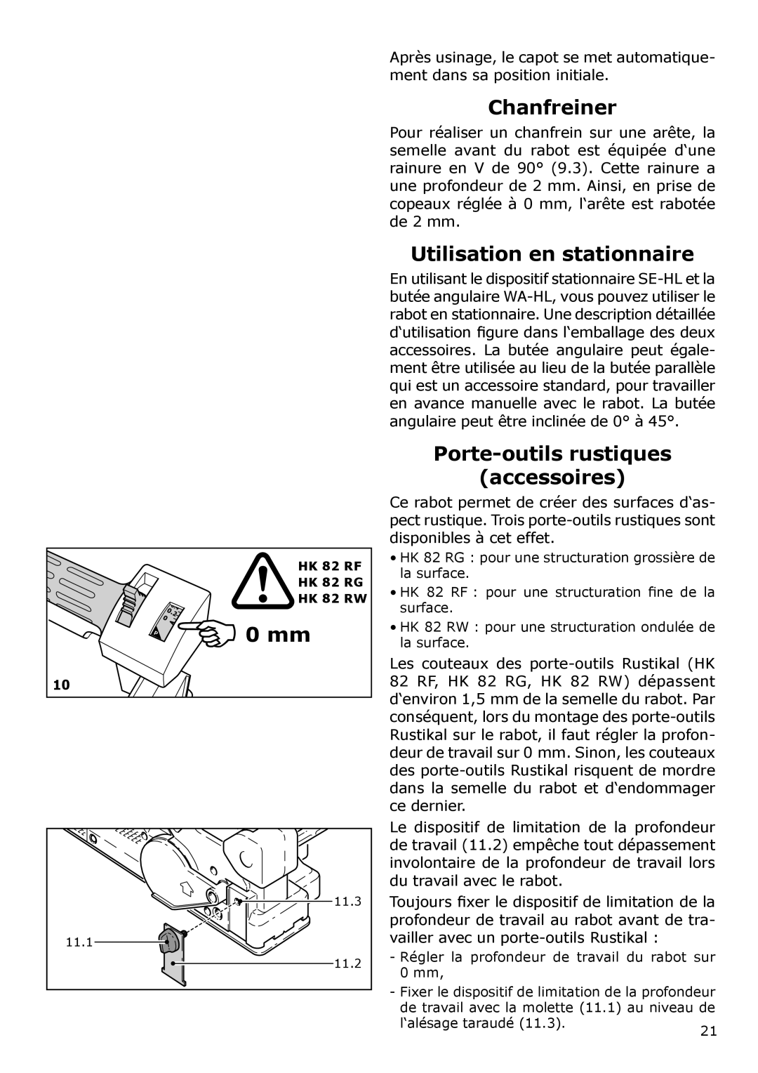 Festool PM574553, PN574553, PAC574553, PI574553 Chanfreiner, Utilisation en stationnaire, Porte-outils rustiques Accessoires 