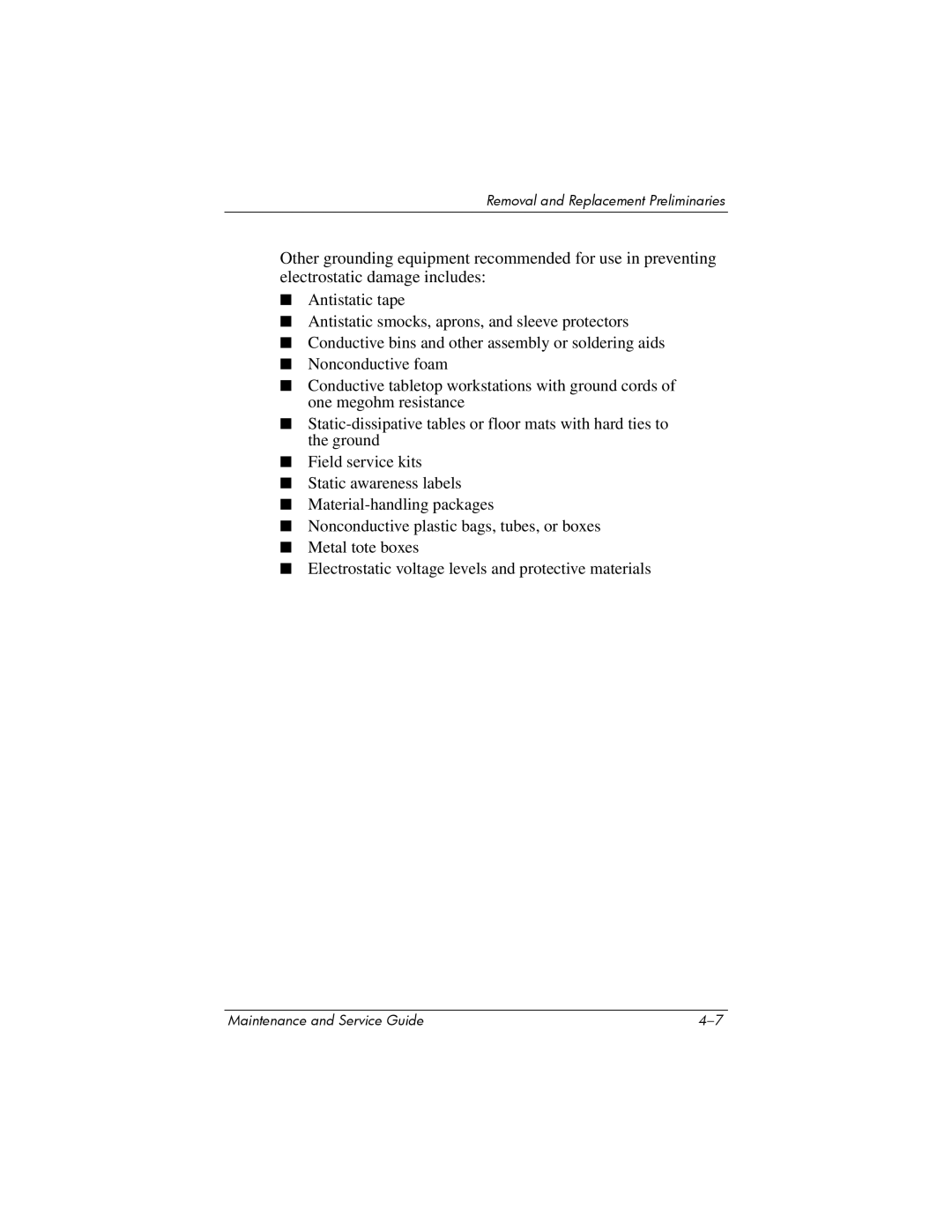 FHP DV1400 manual Removal and Replacement Preliminaries 