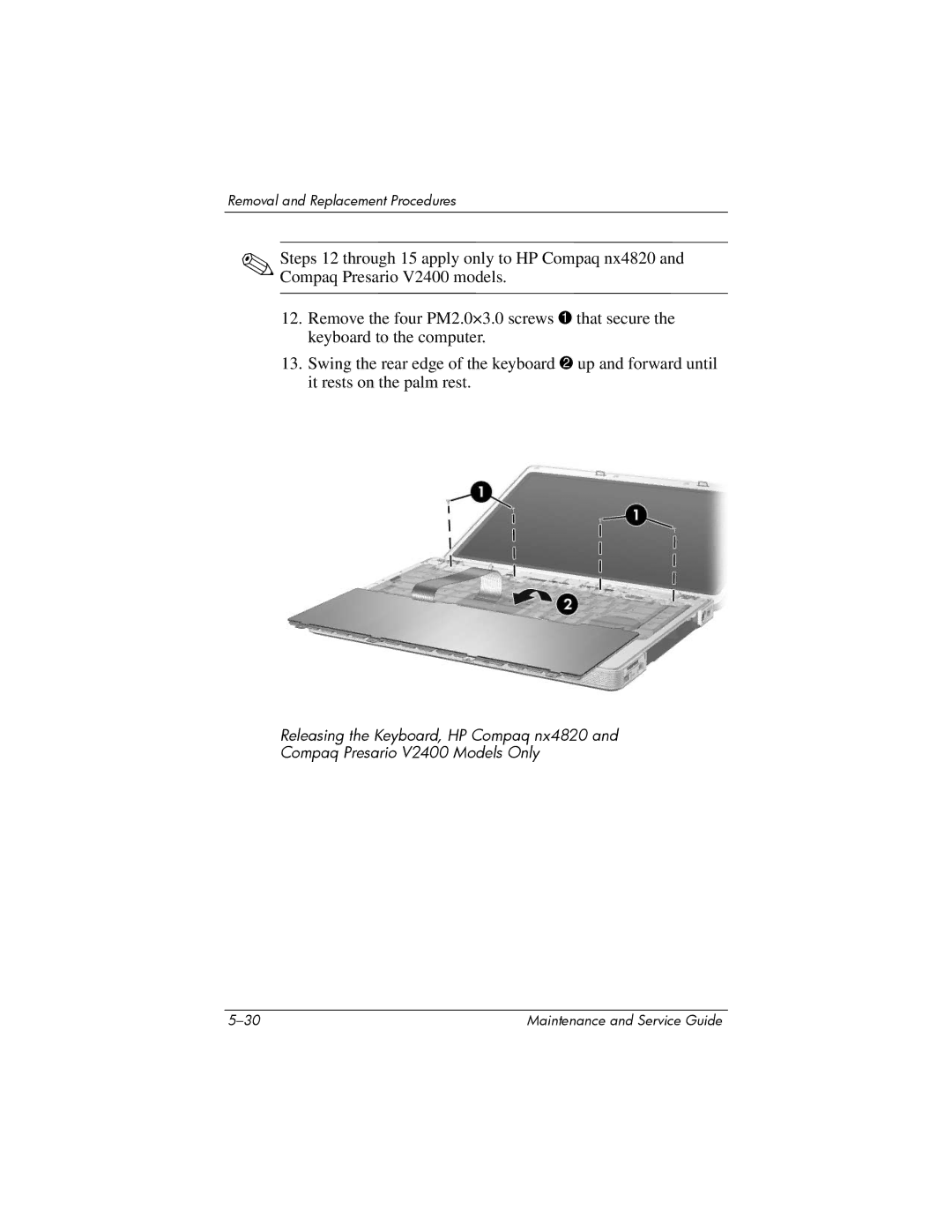 FHP DV1400 manual Removal and Replacement Procedures 