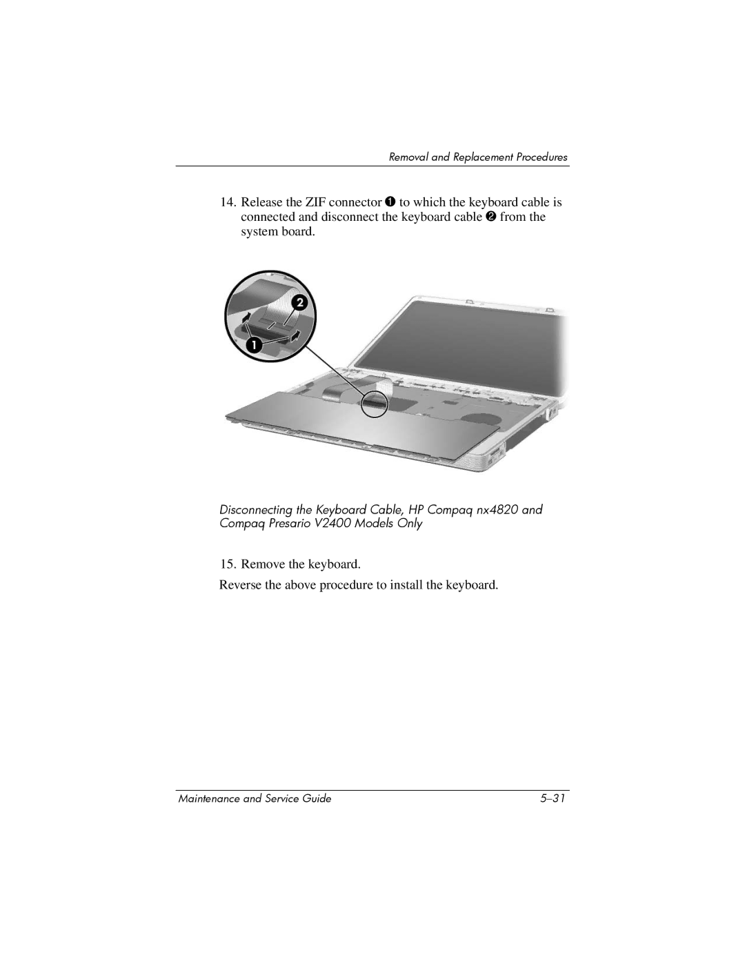 FHP DV1400 manual Removal and Replacement Procedures 