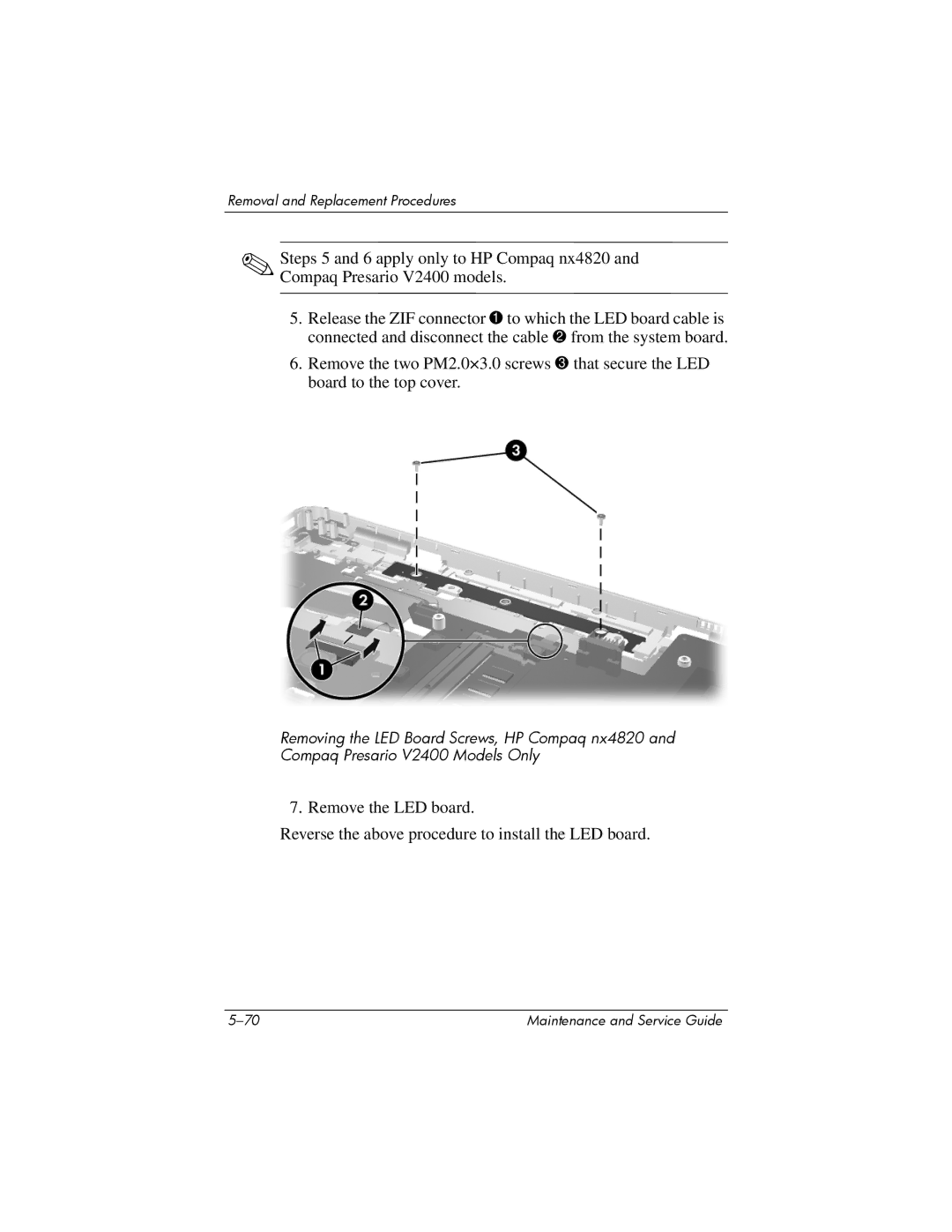 FHP DV1400 manual Removal and Replacement Procedures 