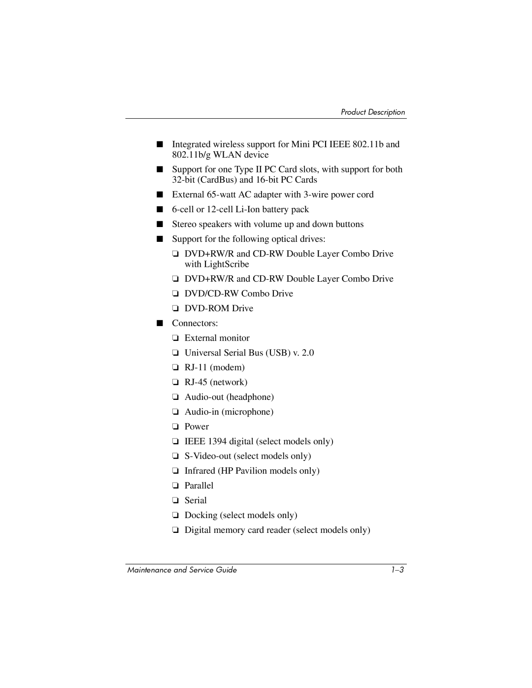 FHP DV1400 manual Product Description 