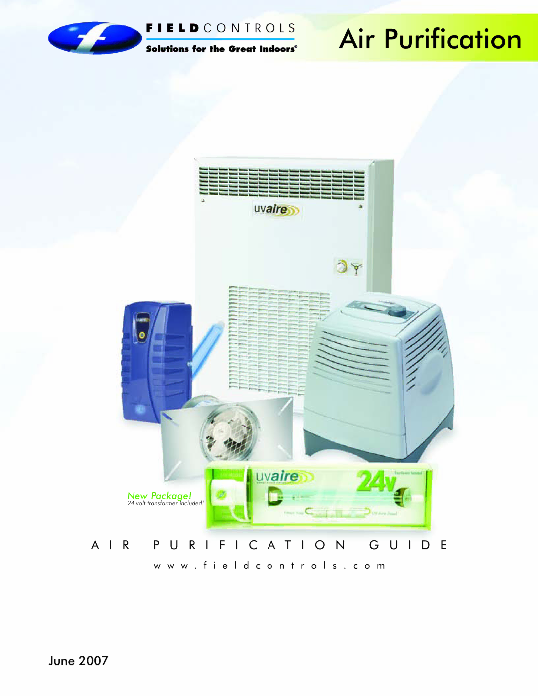 Field Controls 24v manual Air Purification 