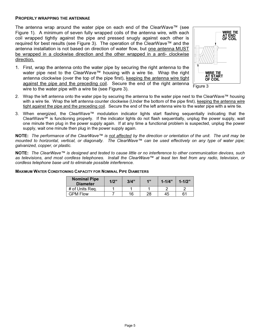 Field Controls CW-HD-1 specifications Nominal Pipe Diameter 