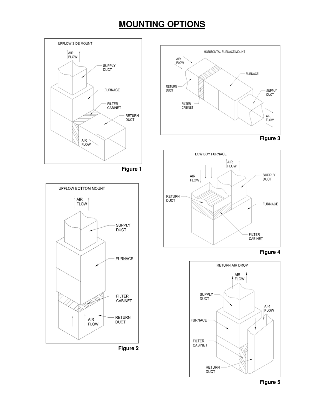 Field Controls FC-1400, FC-2000 installation instructions Mounting Options 