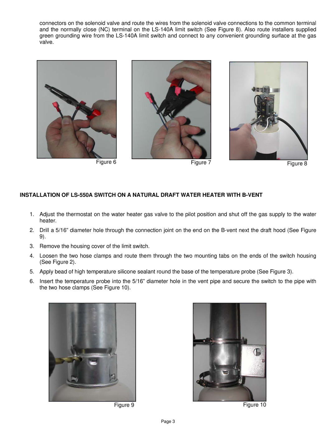 Field Controls LS-140A installation instructions 