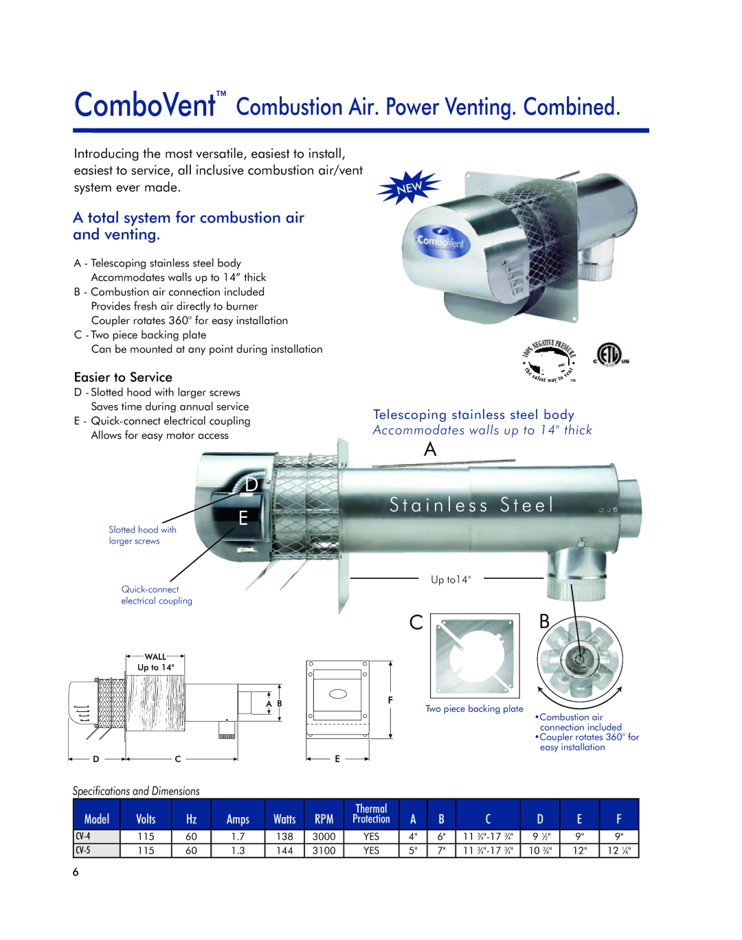 Field Controls Oil Venting Systems manual Easier to Service, Telescoping stainless steel body, Volts Amps 