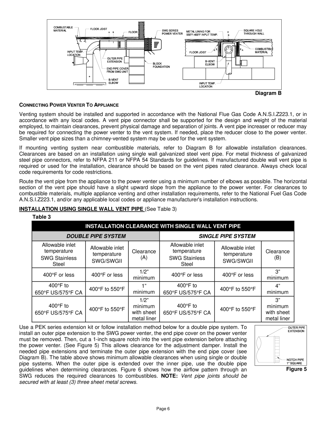 Field Controls SWG Stainless, SWGII installation instructions Double Pipe System Single Pipe System, Swg/Swgii 