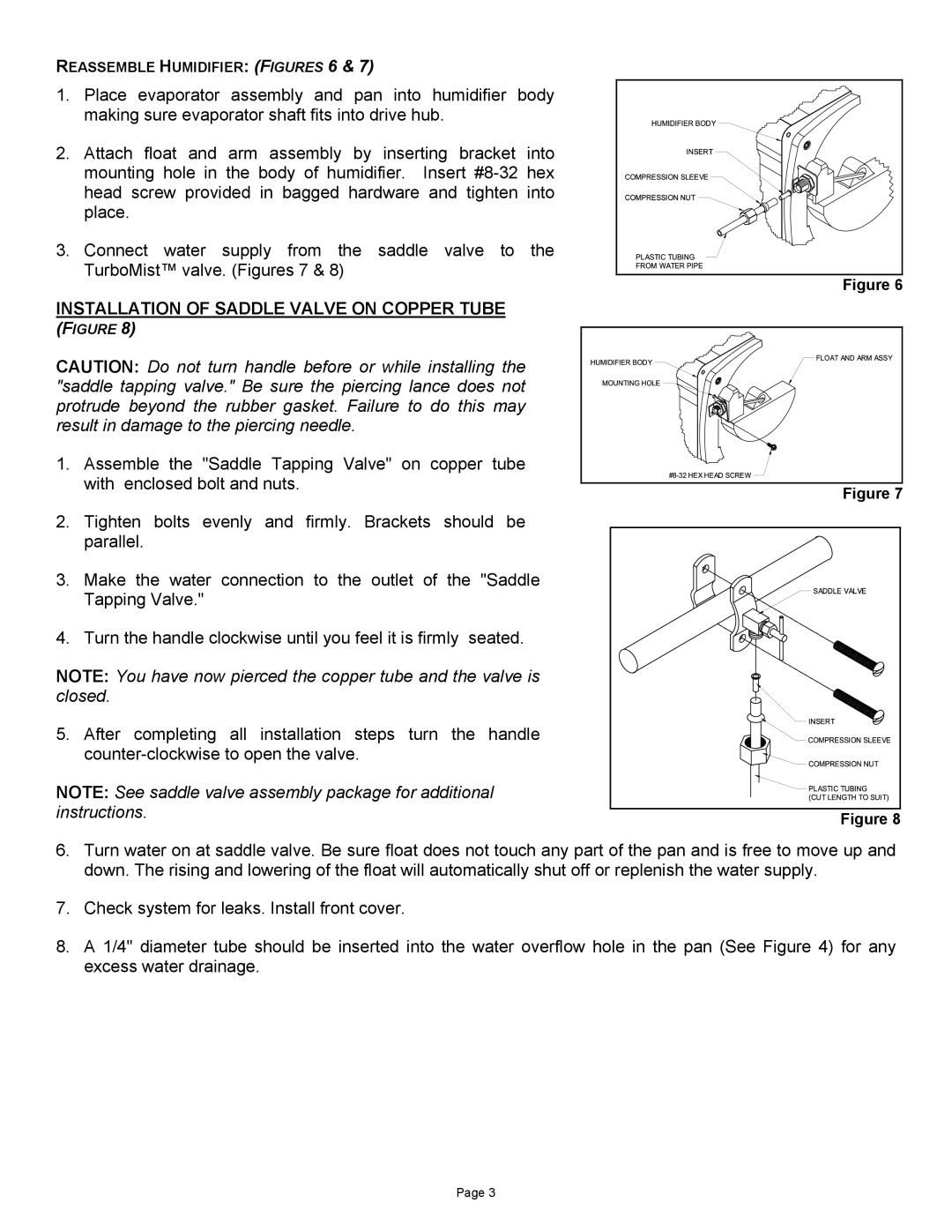 Field Controls TB-1 manual Installation of Saddle Valve on Copper Tube Figure 