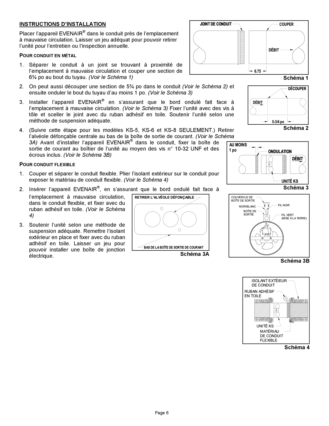 Field Controls TB26TB manual Instructions D’INSTALLATION 