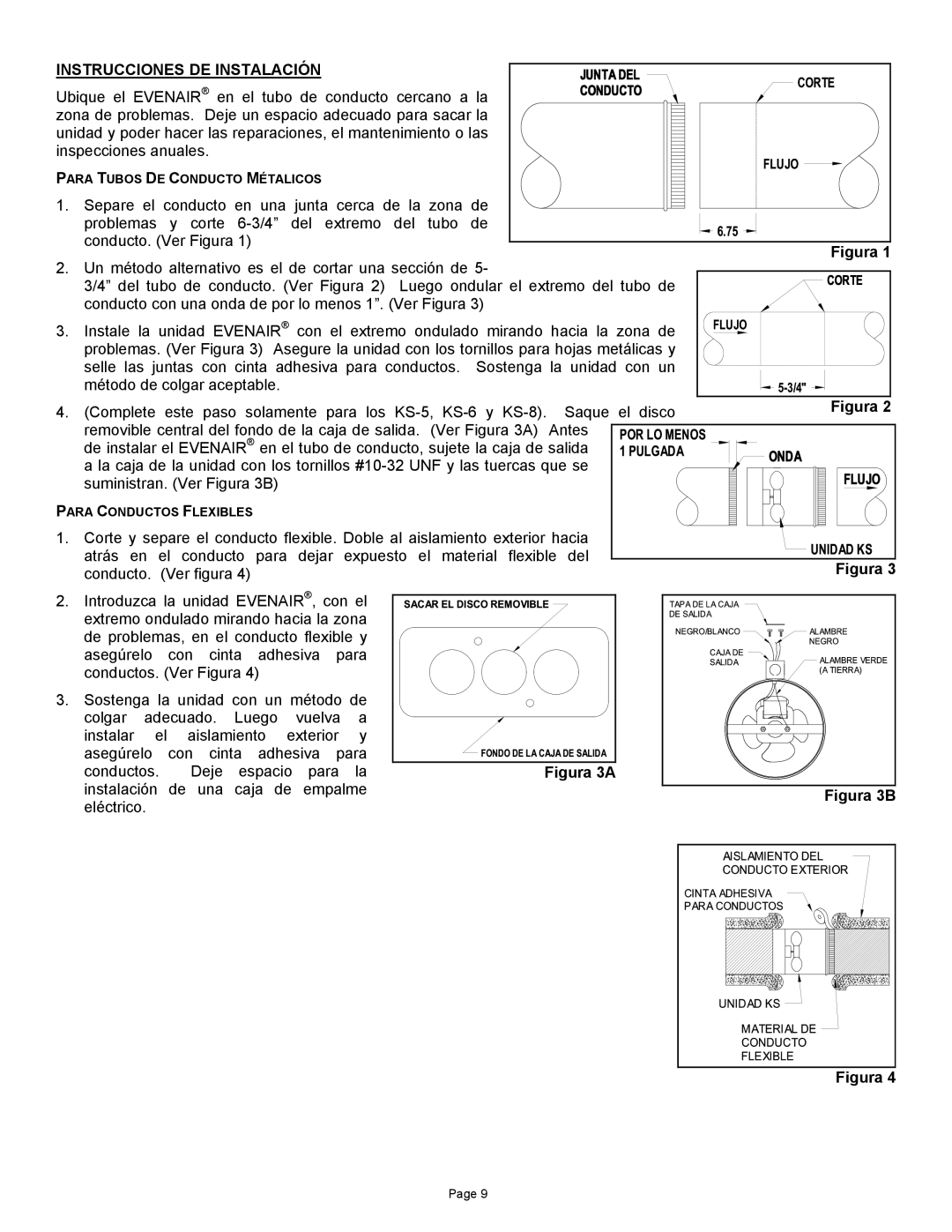 Field Controls TB26TB manual Instrucciones DE Instalación, Figura 