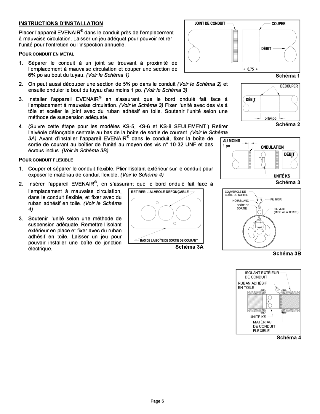 Field Controls TB26TB manual Instructions D’Installation, Schéma 3A, Schéma 3B 