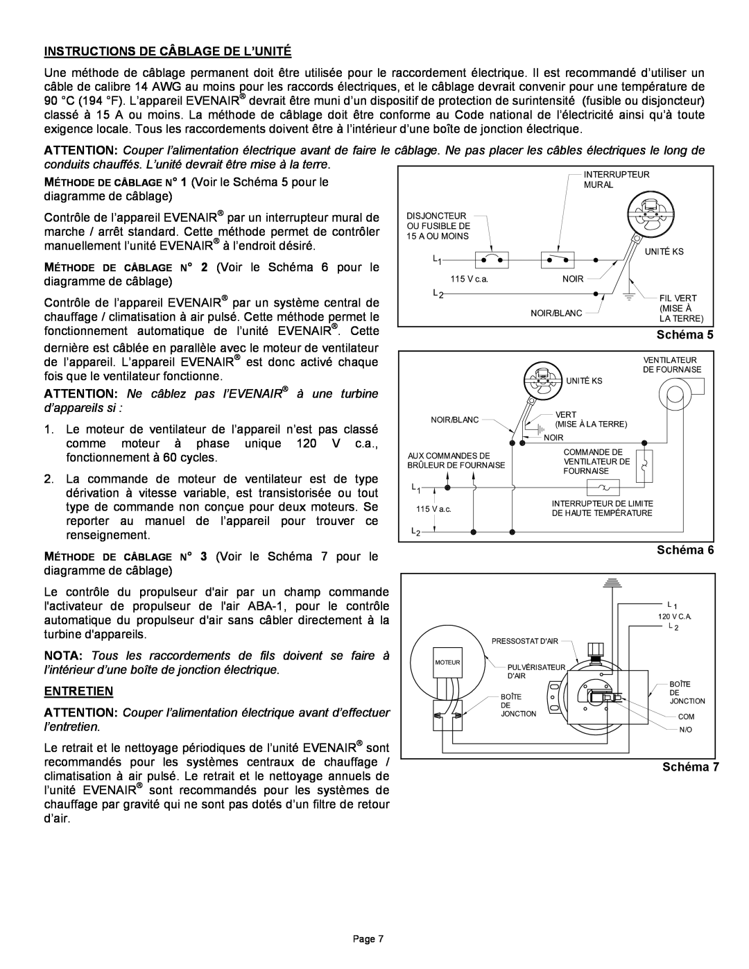 Field Controls TB26TB manual Instructions De Câblage De L’Unité, Entretien 