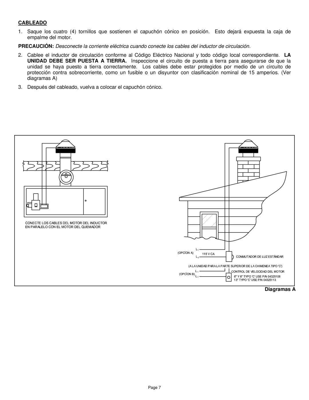 Field Controls TYPE C manual Cableado 