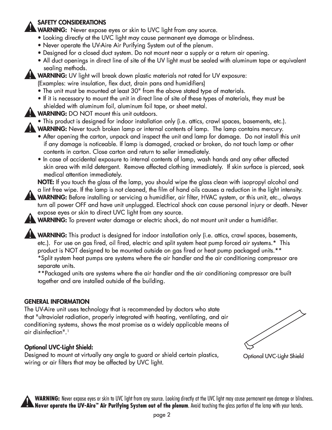 Field Controls UV-16/24 installation instructions Safety Considerations 