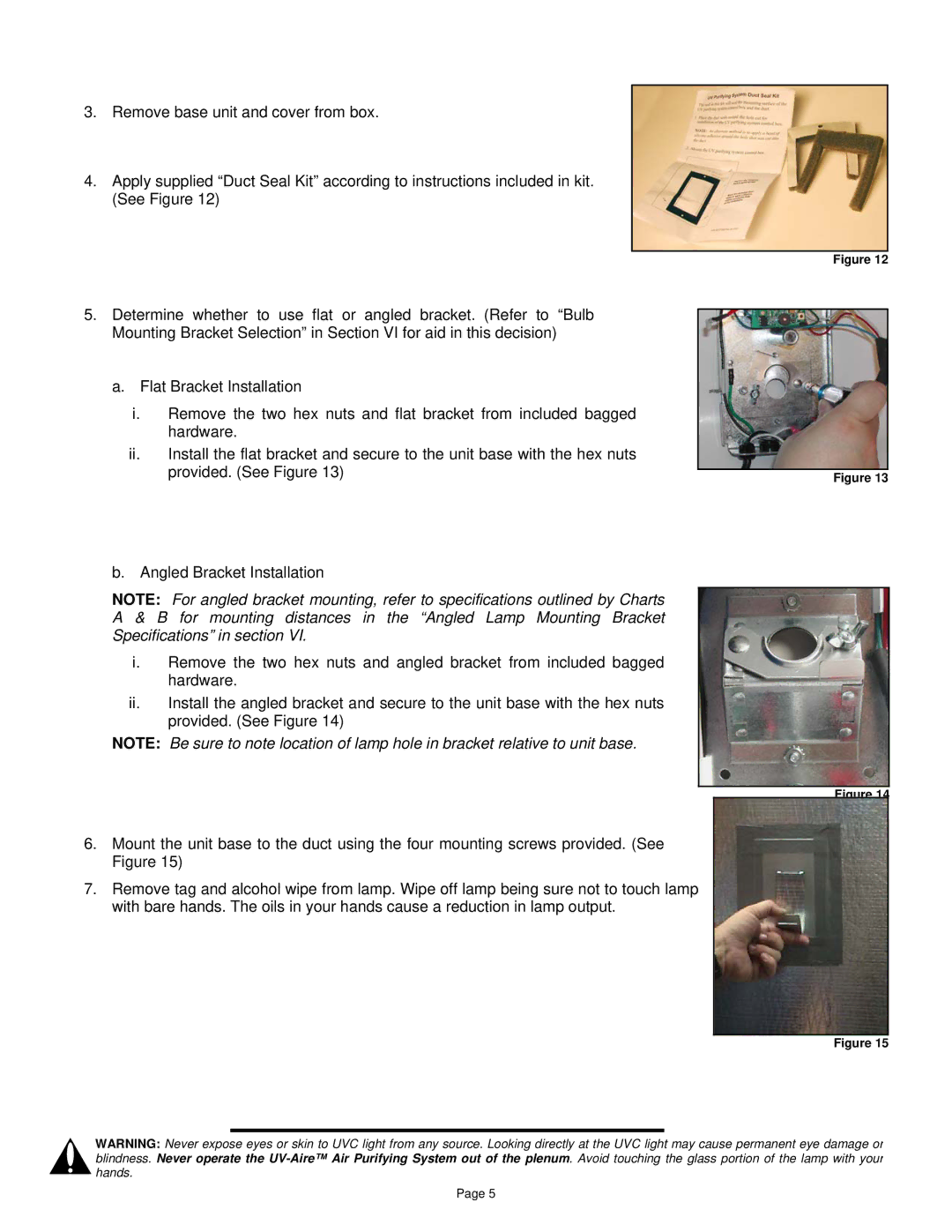 Field Controls UV-12HPC, UV-18HPC, UV-28C, UV-18C, UV-28HPC, UV-12C installation instructions 