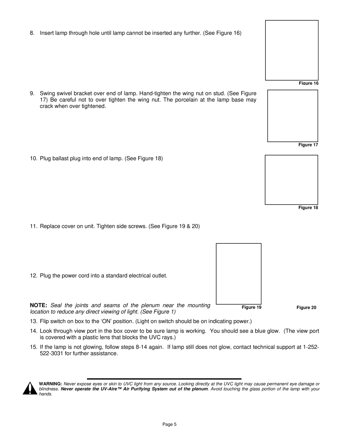 Field Controls UV-18X installation instructions 