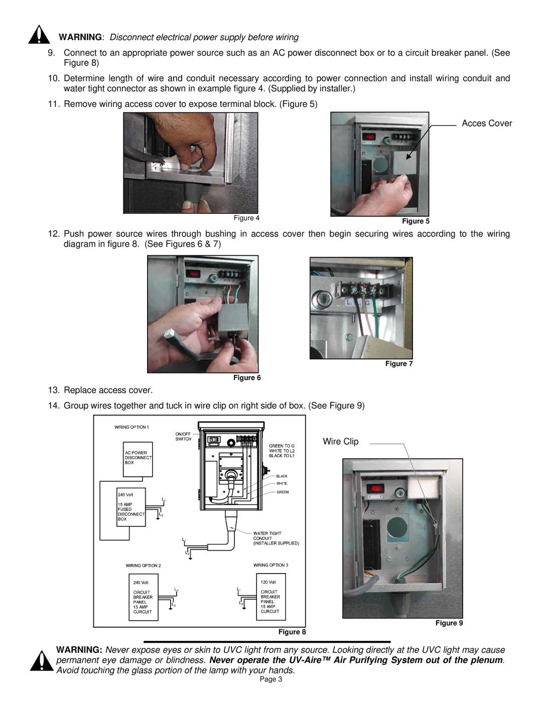 Field Controls UV-E installation instructions 