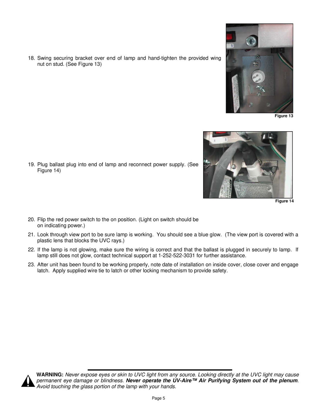 Field Controls UV-E installation instructions 