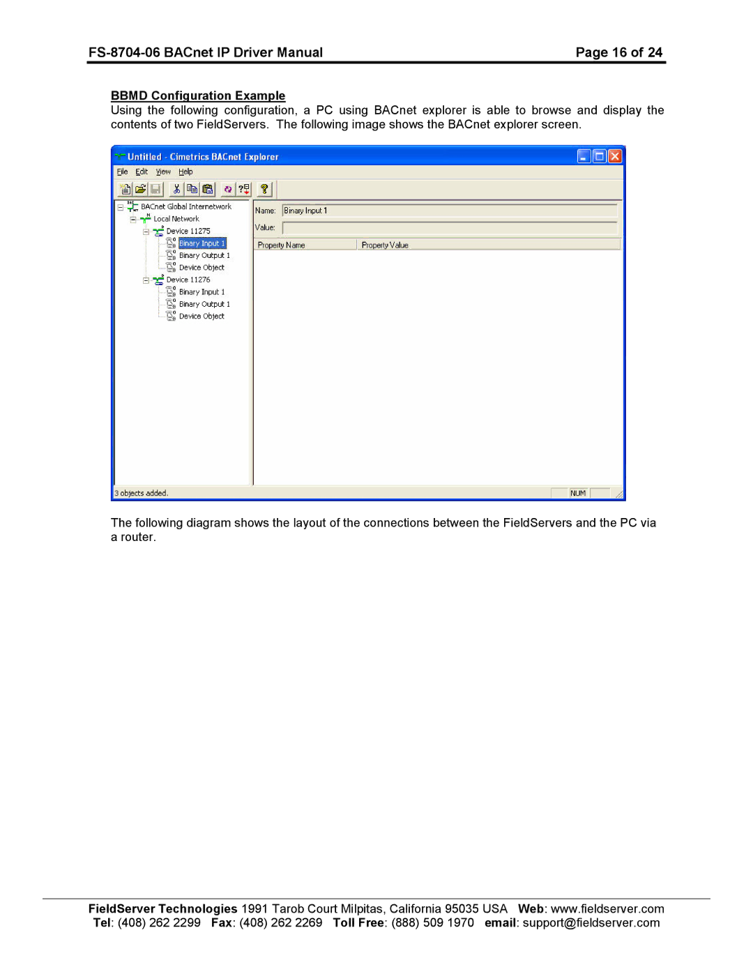 FieldServer instruction manual FS-8704-06 BACnet IP Driver Manual 