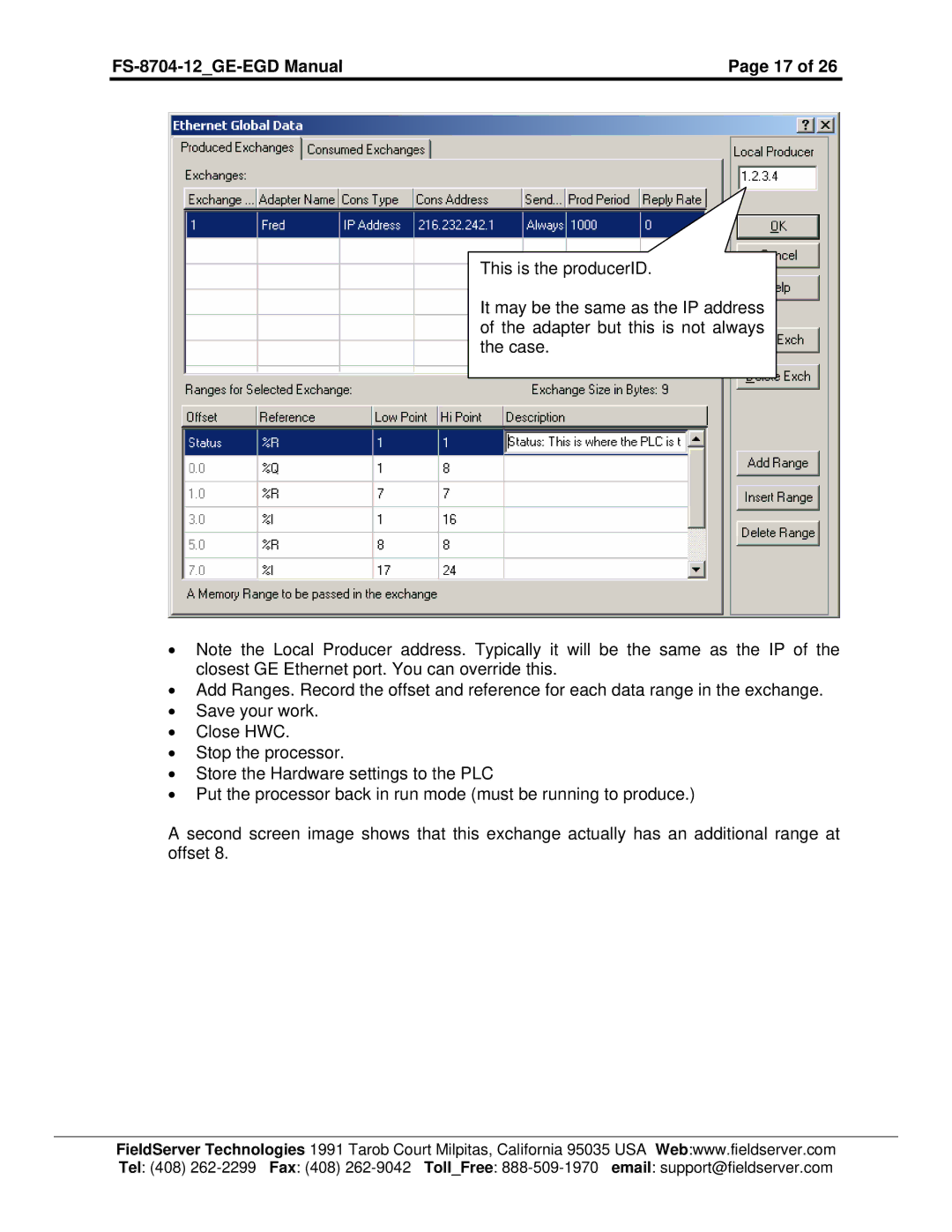 FieldServer instruction manual FS-8704-12GE-EGD Manual 