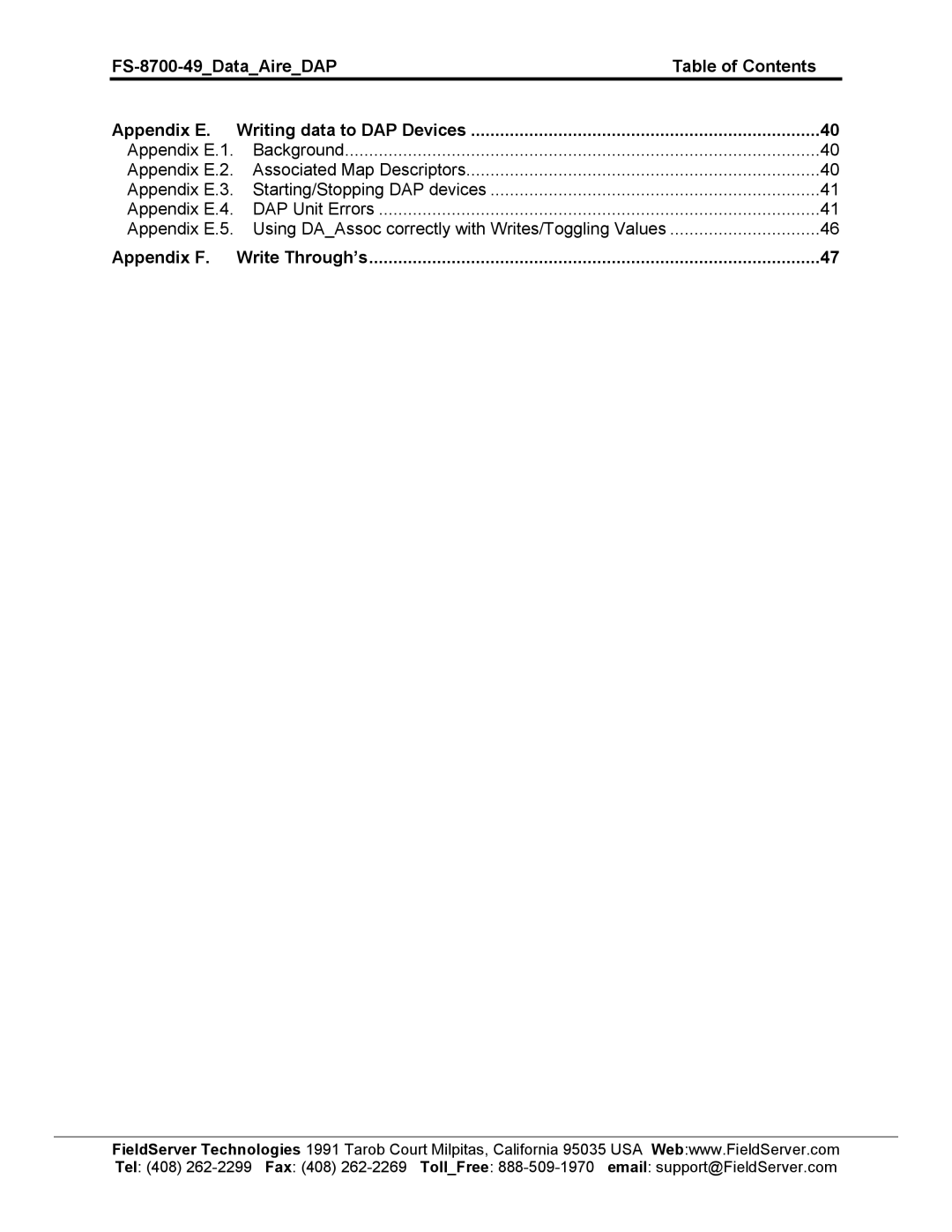 FieldServer FS-8704-49 instruction manual 