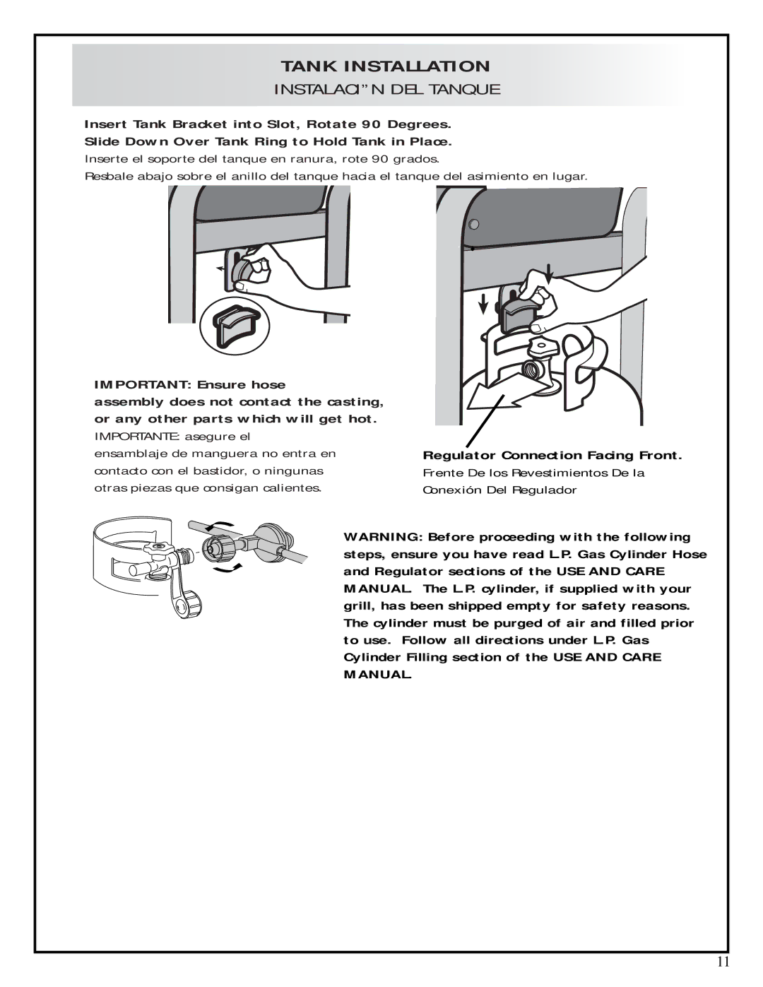 Fiesta ESD45055-B401 manual Tank Installation 