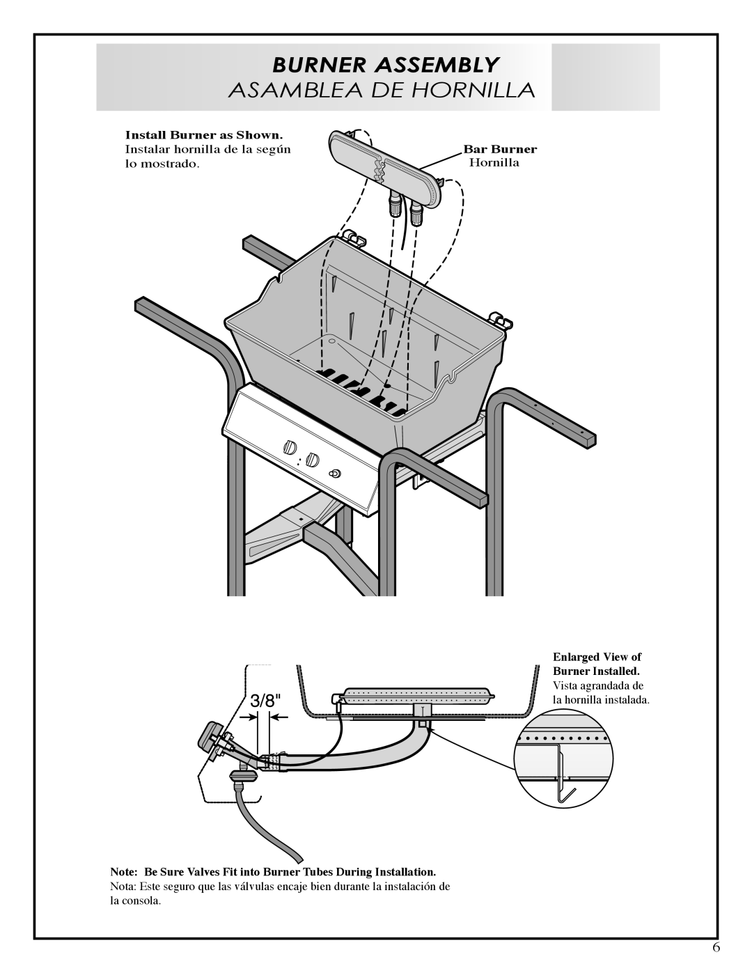 Fiesta EZA24025-B309 manual Burner Assembly, Asamblea DE Hornilla 