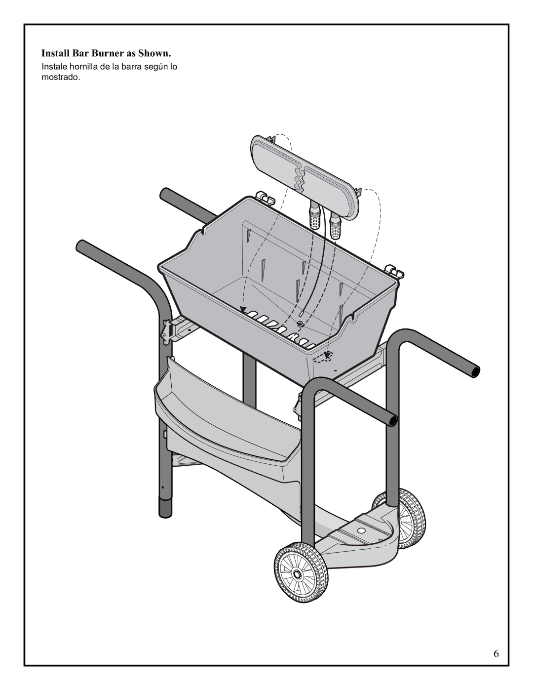 Fiesta EZA345435-B334 manual Install Bar Burner as Shown 