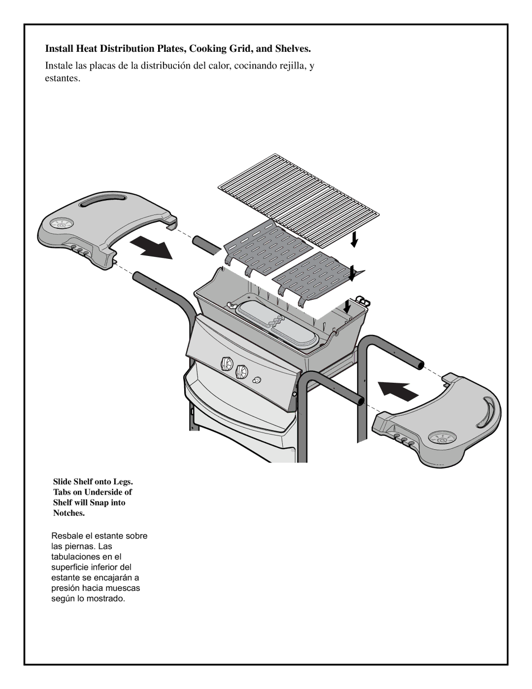 Fiesta EZA345435-B334 manual Install Heat Distribution Plates, Cooking Grid, and Shelves 