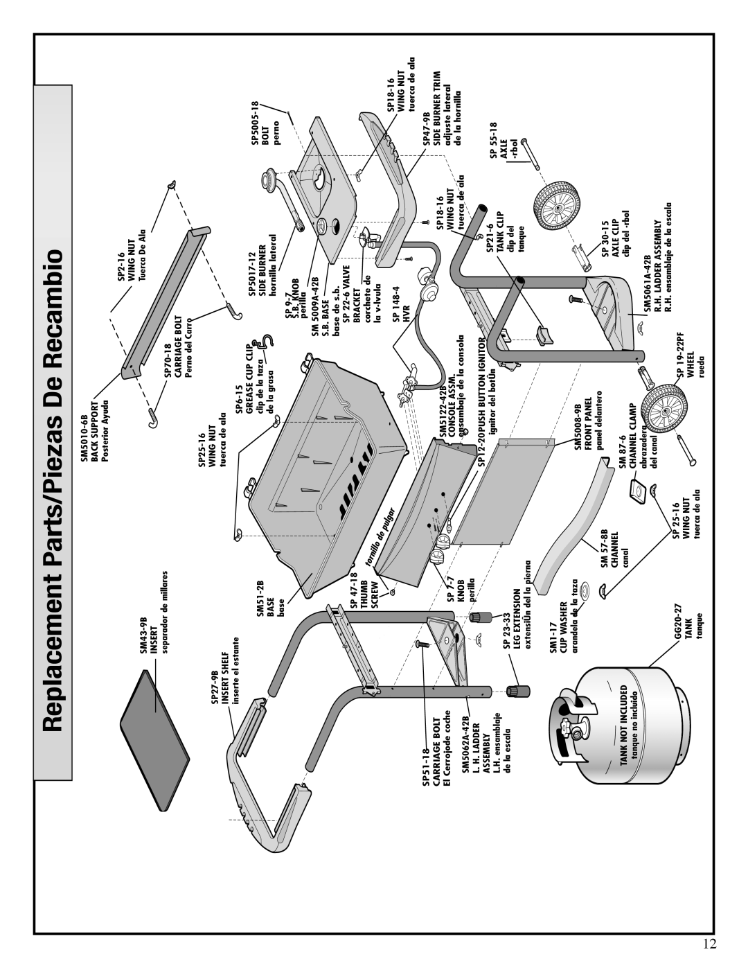 Fiesta EZA34545-B403 manual Replacement Parts/Piezas De Recambio 