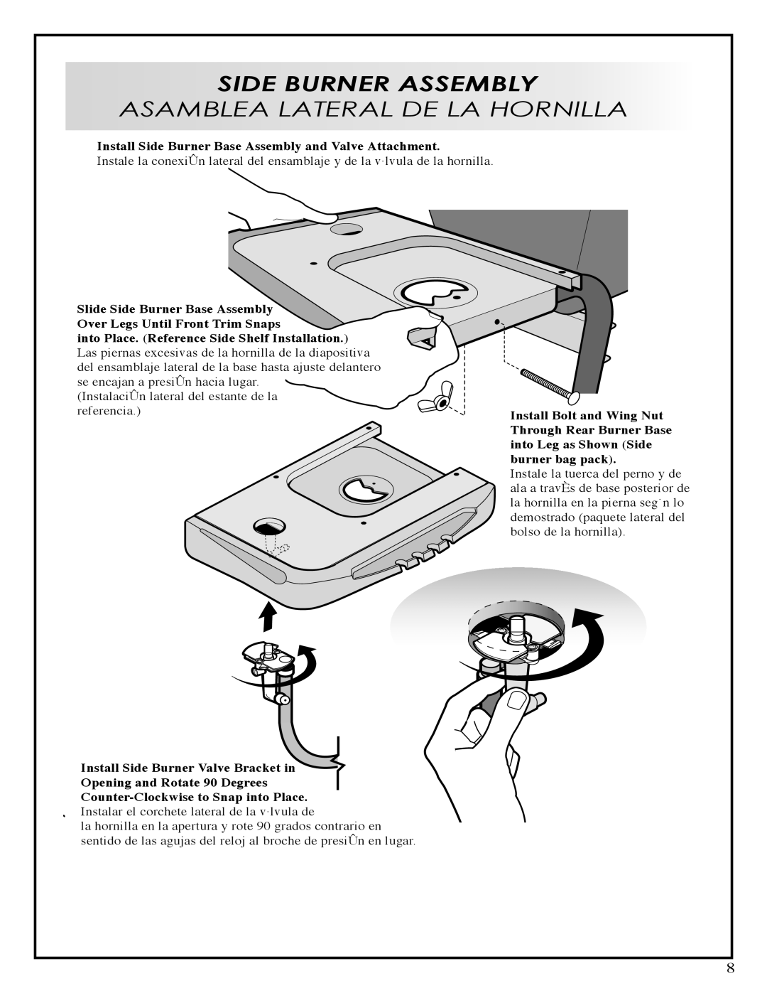 Fiesta EZA34545-B403 manual Side Burner Assembly 