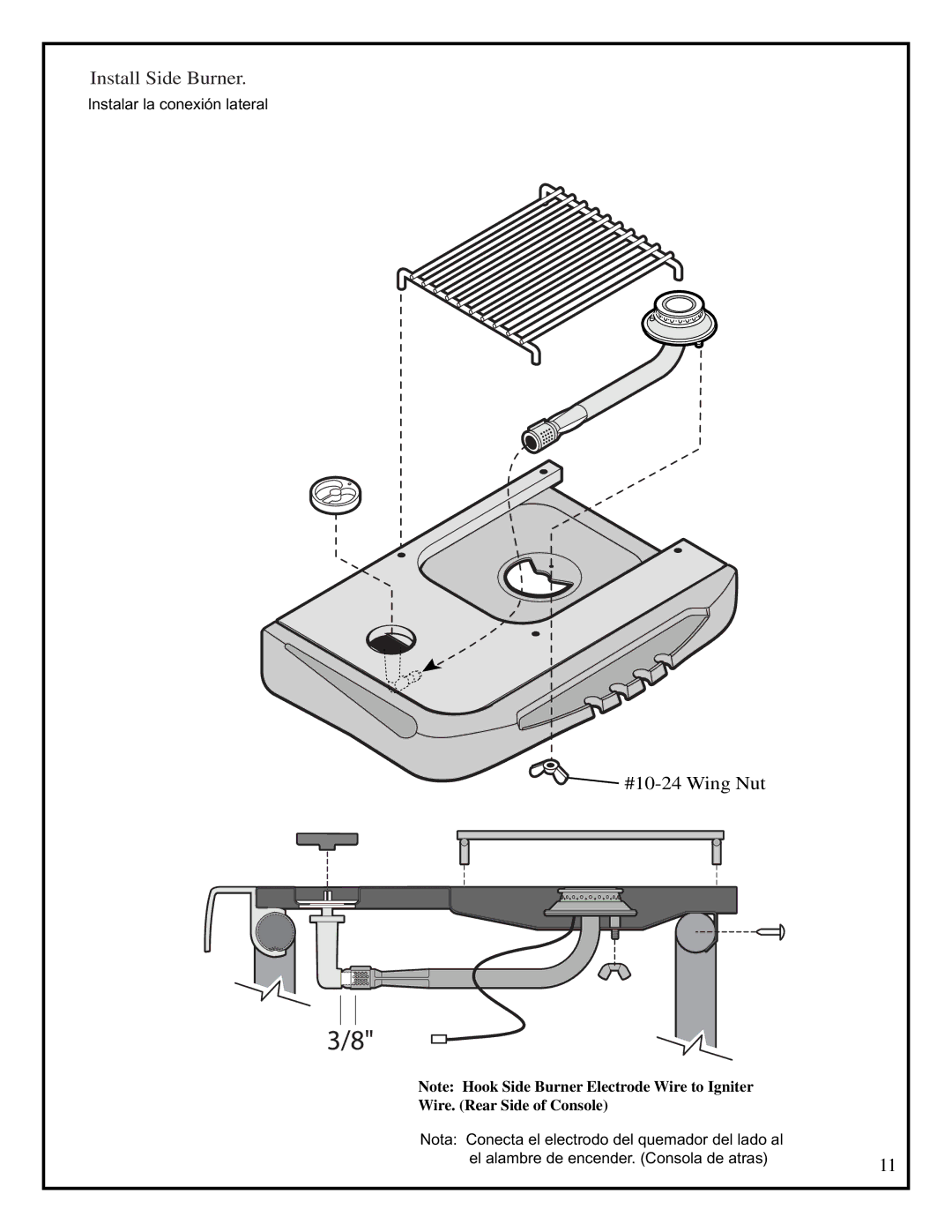 Fiesta EZA34545-B410 manual Install Side Burner 