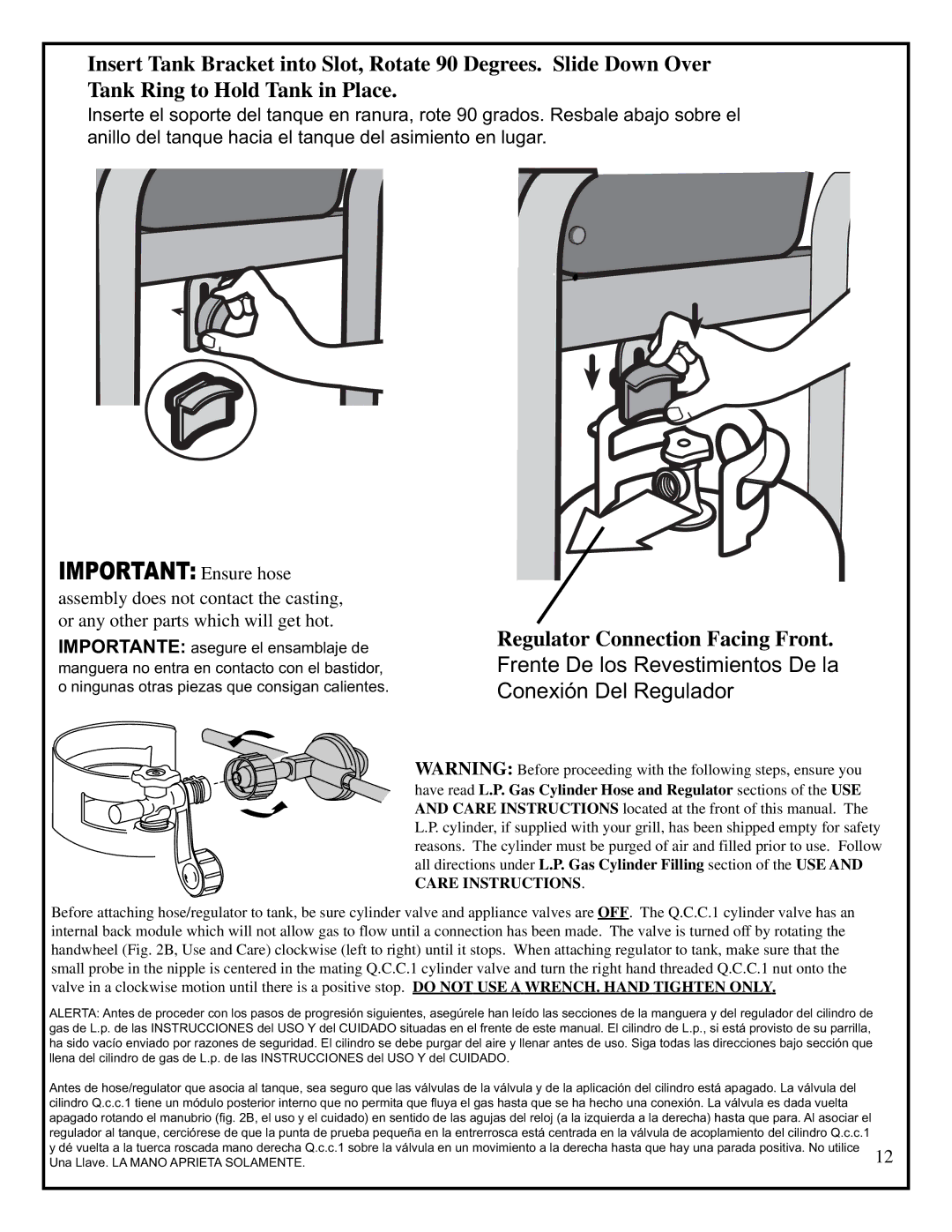 Fiesta EZA34545-B410 manual Important Ensure hose 