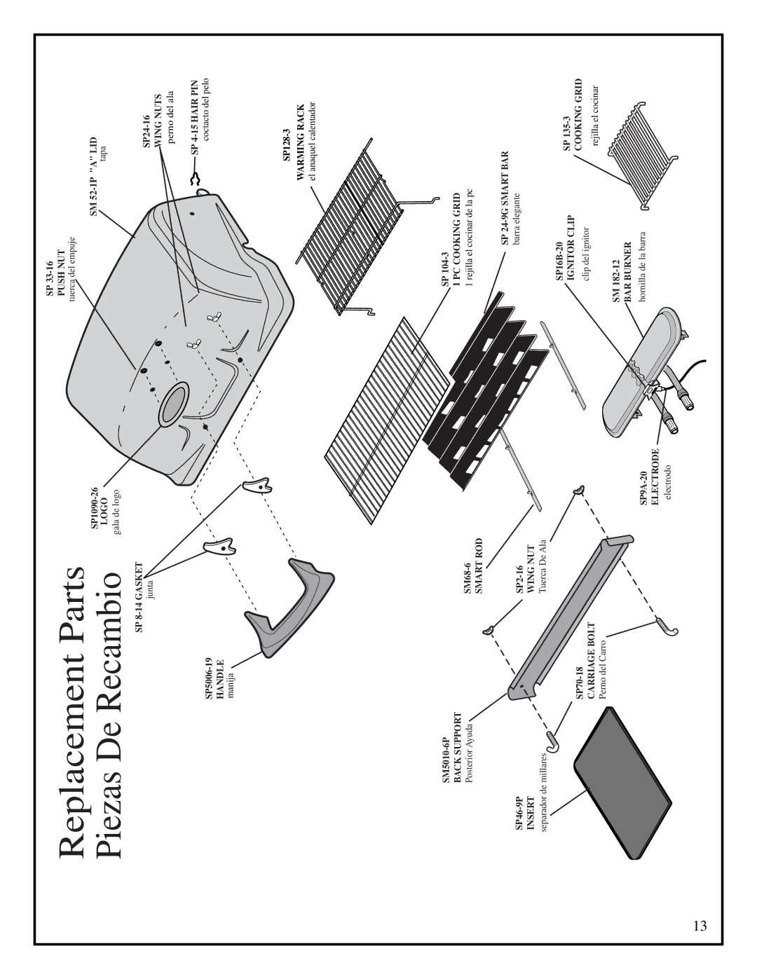 Fiesta EZA34545-P306 manual ReplacementParts 