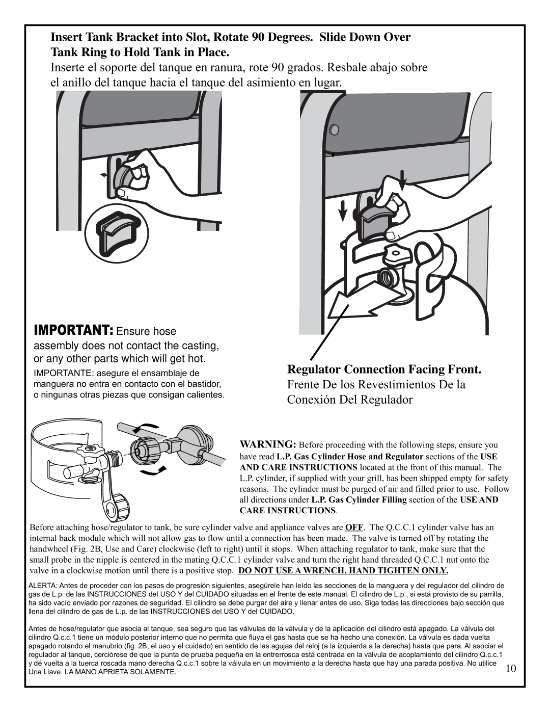 Fiesta EZT34535-B301 manual Important Ensure hose 