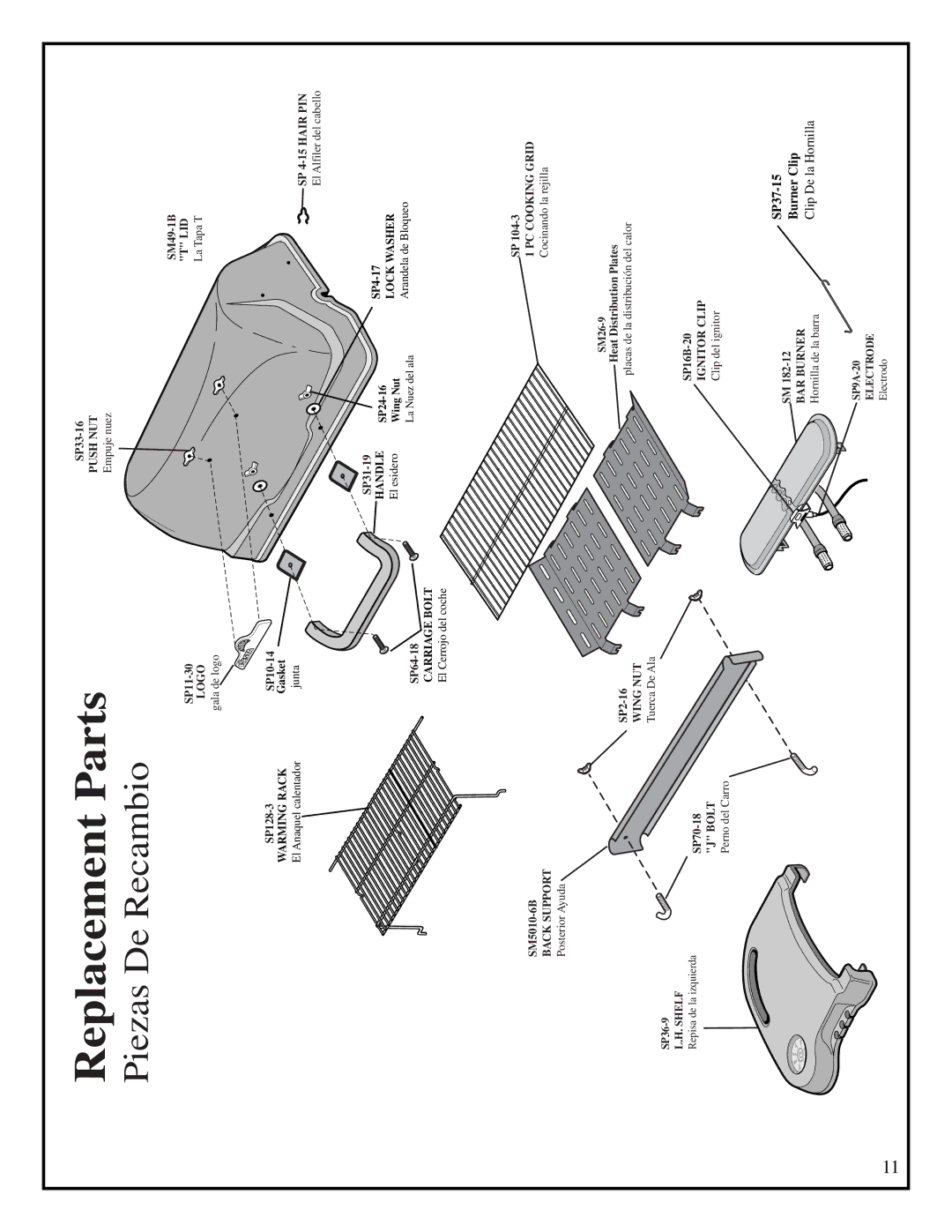 Fiesta EZT34535-B301 manual ReplacementParts 