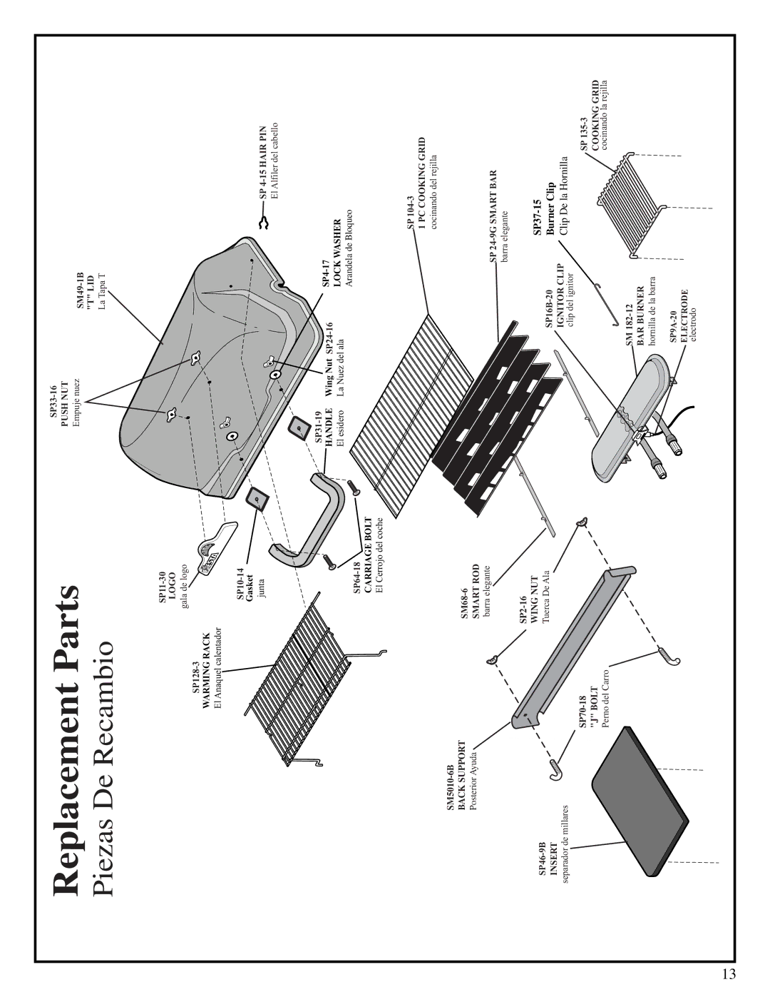 Fiesta EZT34545-B304 manual ReplacementParts 