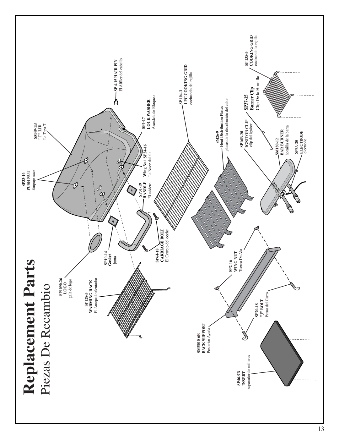 Fiesta EZT34545-B338 manual ReplacementParts 