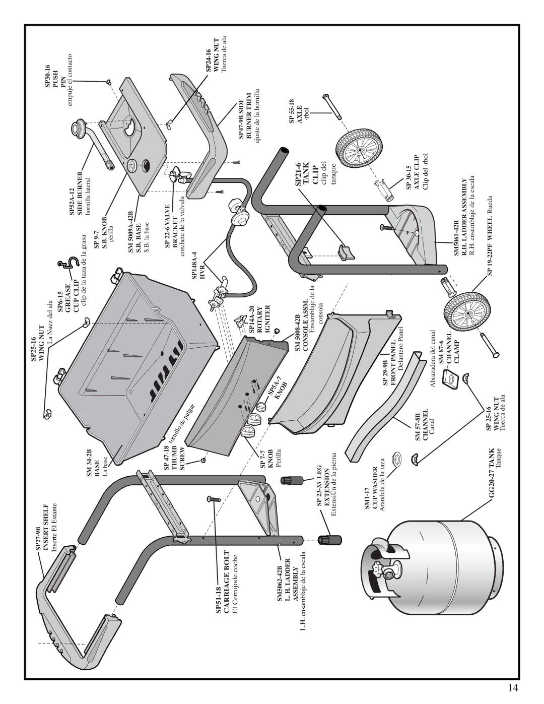 Fiesta EZT34545-B338 manual Tank 