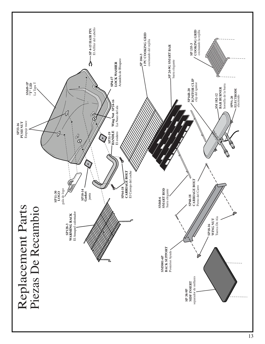 Fiesta EZT34545-P310 manual ReplacementParts 