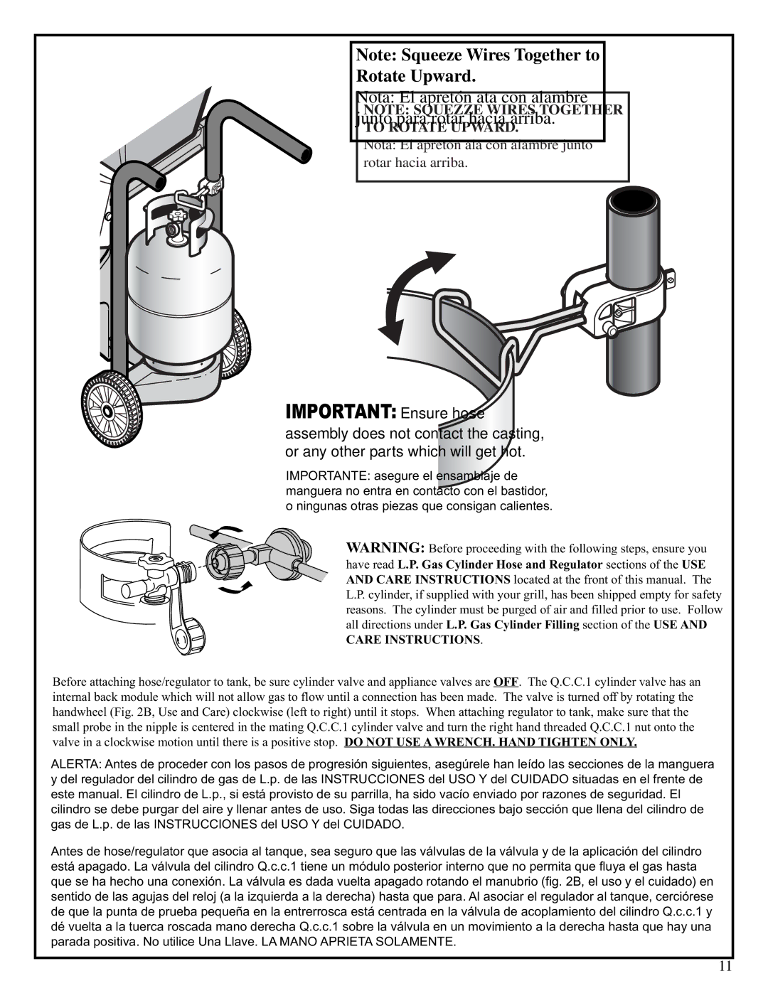 Fiesta EZT34550-B302 manual Important Ensure hose 