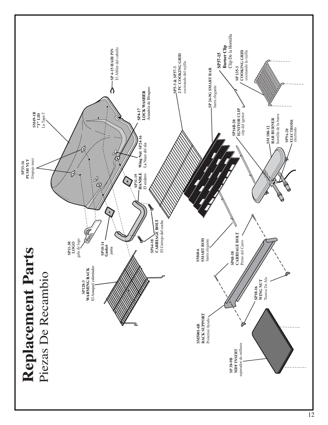 Fiesta EZT34550-B302 manual ReplacementParts 