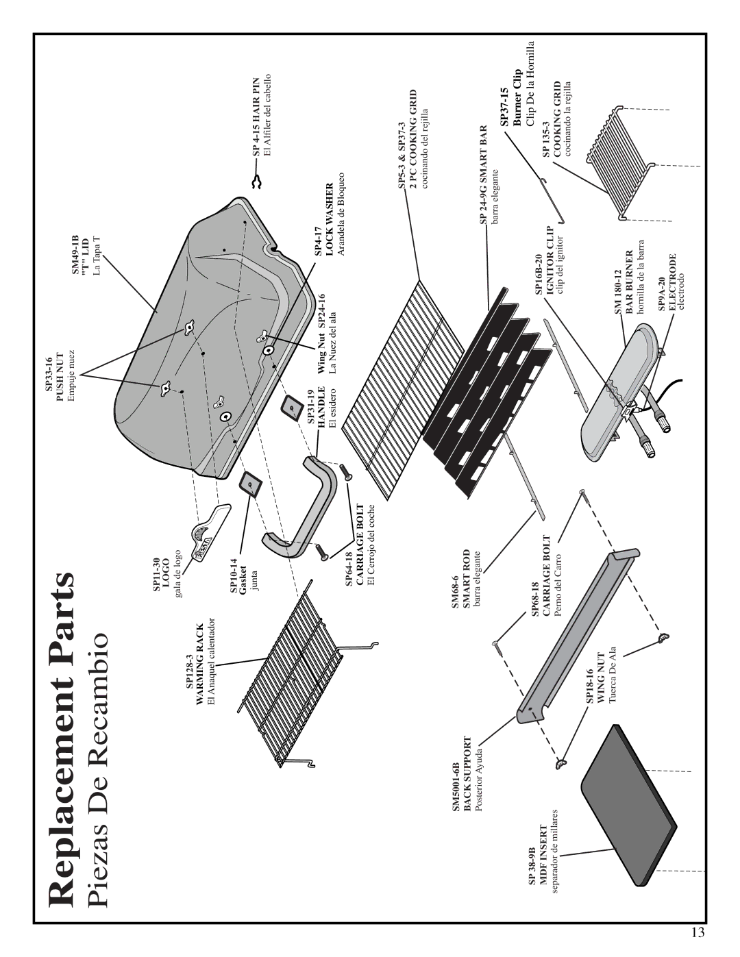 Fiesta EZT34550-B302 manual ReplacementParts 