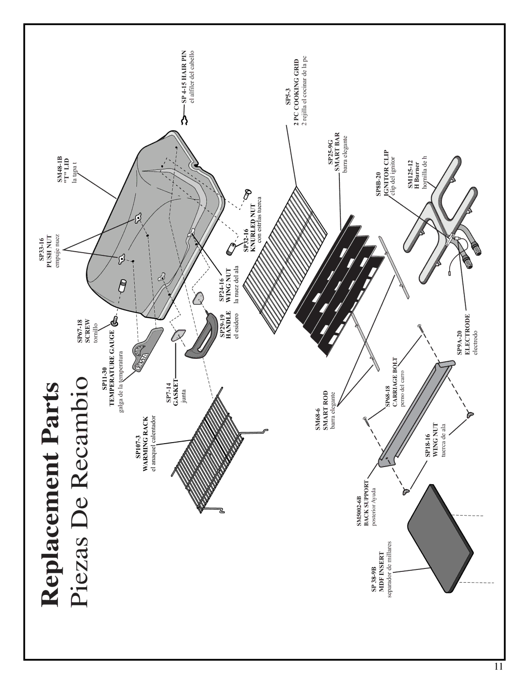 Fiesta EZT40040-B312 manual ReplacementParts 