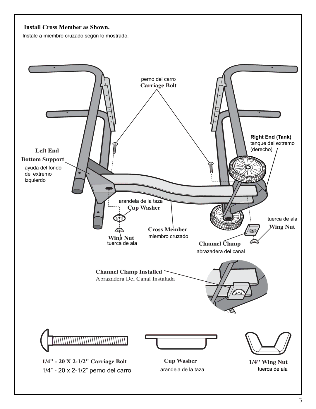 Fiesta EZT40040-P301 manual Install Cross Member as Shown 