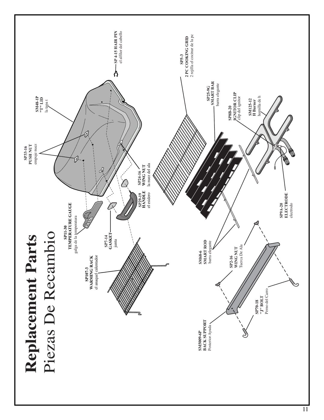 Fiesta EZT40040-P303 manual ReplacementParts PiezasDeRecambio 