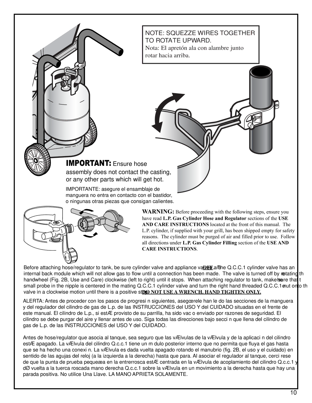 Fiesta EZT40040-P315 manual Important Ensure hose 