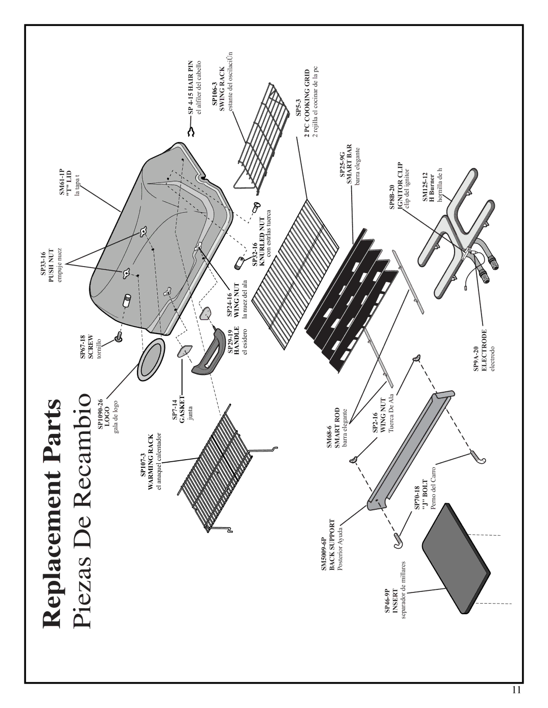 Fiesta EZT40040-P407 manual ReplacementParts PiezasDeRecambio 